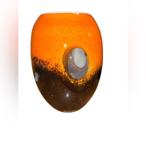 Vintage Large Dreamlight Mediterana Hand Blown Art Glass Vase/Tea Light - Picture 2 of 6